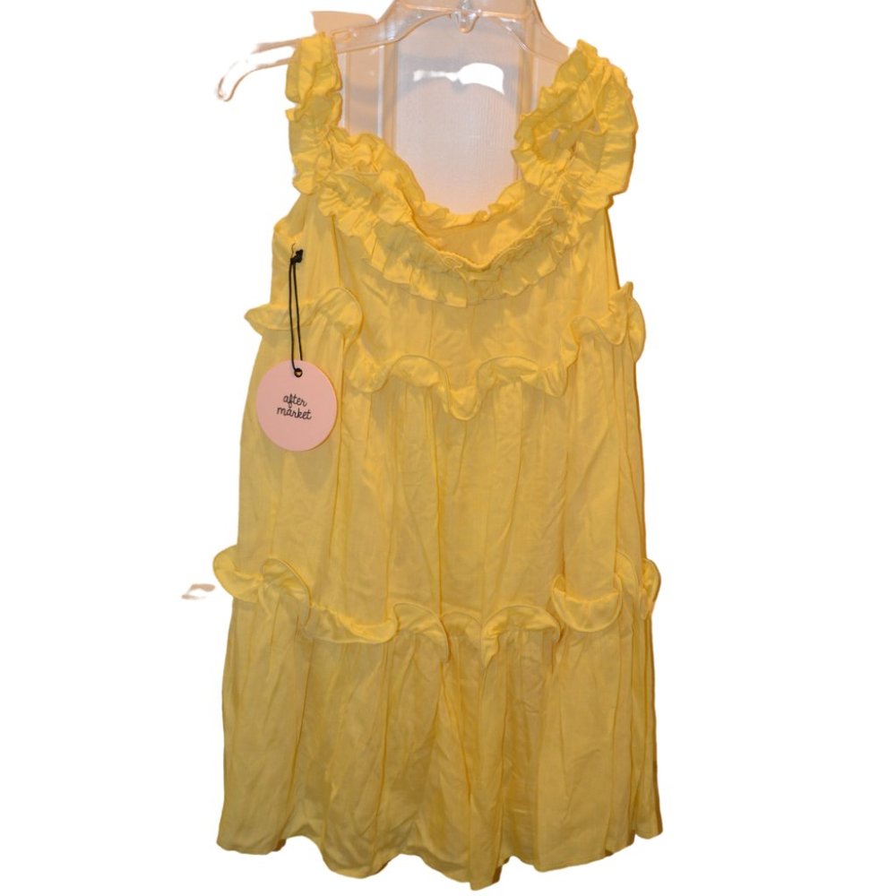 Yellow Ruffle Swing Dress